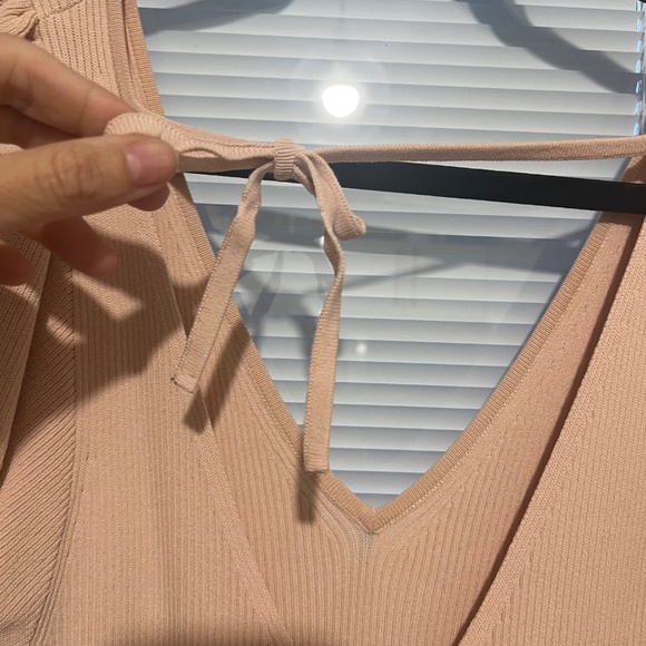 Sandro Paris Fit and Flare Knit Dress, Pink / Blush, Size 6 - Picture 9 of 9